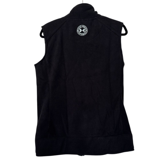 Under Armour Full Zip Fleece Vest Black - Picture 2 of 5